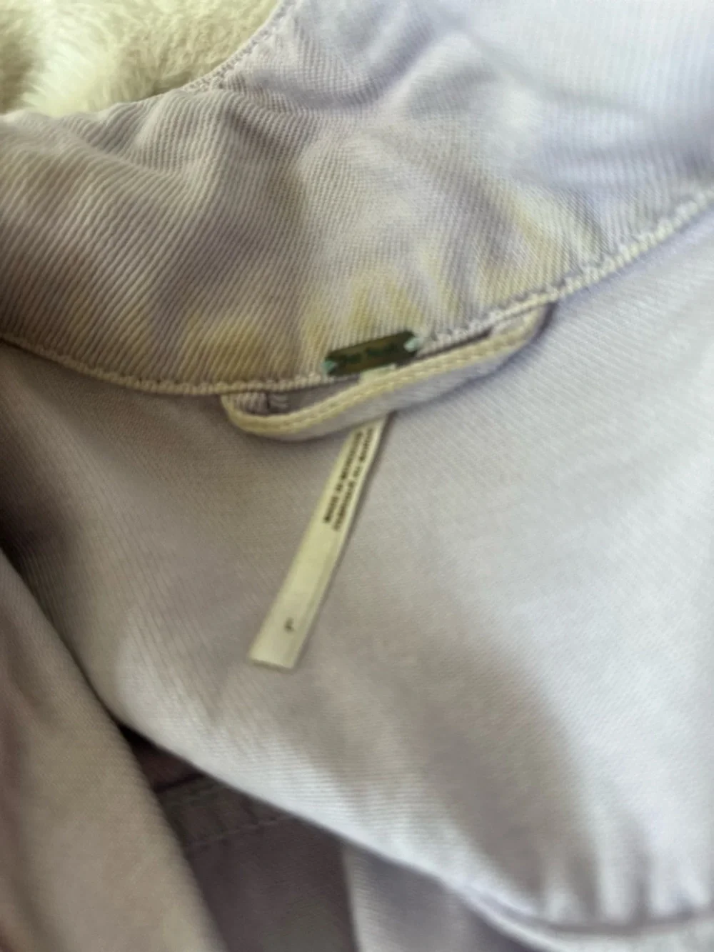 Free People Light Lavender Button-Front Jean Jacket - Picture 3 of 5